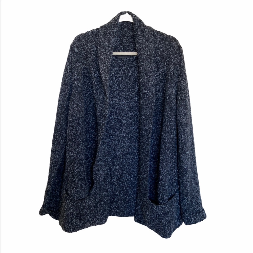Mary Frances Collar Wool Open Cardigan